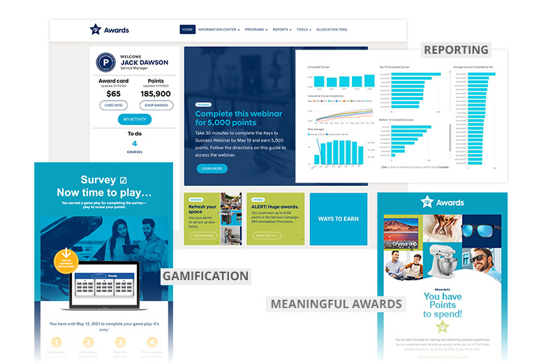 image of points-based incentive platform features